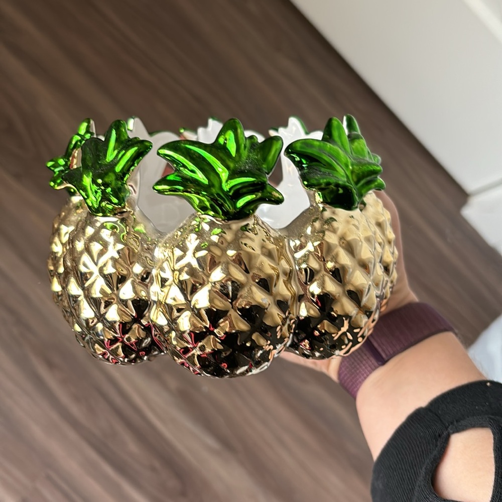Bath and Body Works Pineapple 3 Wick Candle Holder